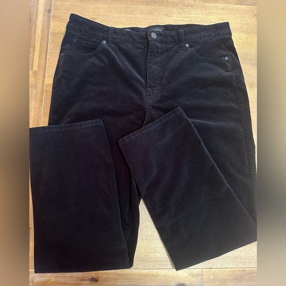 Talbots Women’s Black Straight Leg Corduroy Pants 16p - Picture 1 of 9